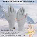 Womens Winter Touchscreen Gloves Imitation Mink Velvet Elastic Warm Gloves for Cold Weather (One Size, Grey)