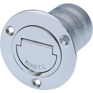 2" Marine Deck Fill/Filler - Fuel/Water/Waste/Gas/Diesel Boat Tank Filler with Keyless Cap & Screws, Polished Finish 316 Stainless Steel Hardware - for Yacht, Caravan