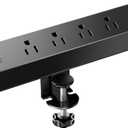 Desk Clamp Surge Protector, 10 FT Extension Cord, Fast Charging Station with 4 AC Outlets 2 USB-A and 2 USB-C Ports, Fit 1.7 inch Tabletop Edge, Desk Power Strip for Home Office Room