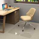 Heavy Duty Office Chair Mat for Carpet and Hardwood Floor Crystal Clear-0.12 Inches Thick Desk Chair Mat 36'' x 48'' Tempered PC Material Floor mats for Office Home
