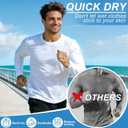 Long Sleeve Rash Guard for Men: Dri Fit Sun Protection UPF 50+ Uv Cooling Moisture Wicking T-Shirt for Workout (White)