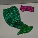 Holibeat Newborn Girl Photography Props Mermaid Baby Photoshoot Outfits Mermaid Tail Photo Props (green-purple) (0-1M)