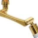 1440 Rotating Faucet Extender, Brass Multifunctional 1080+ 360 Swivel Extension Robotic Arm Sink Aerator for Kitchen/Bathroom, 2 Water Outlet Modes, Gold