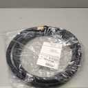 Garden Hose 5/8" x 10ft Brass Rubber Heavy Duty Water Hose 600 PSI Burst Pressure, Durable Flexible Hose for Yard, Car Wash, Pets Black