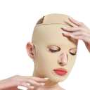 V Line Cheek Chin Slimming Belt, Facial Massage Shaper, Reusable Breathable Full Face Strap for Facial Shaping, Skin Lifting (XL)