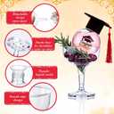 30 Set Graduation Party Favor Refillable Plastic Ball Decorations with Mini Caps & Cup Ornaments Congrats Grad Hanging Decor for Class of 2026(Red)