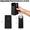 Bed Risers with Adjustable Screw Clamp, Fits Thickness of Furniture Frame from 0 to 1.5 Inch, Furniture Risers 4 Inch Heavy Duty Risers for Table Cabinet Support up to 5000lbs (4Pack, Black)