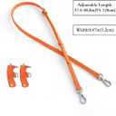 Jiesinlov Leather Bag Shoulder Strap Replacement Crossbody Adjustable Conversion Kit Fit for Mini Pouch (Orange)