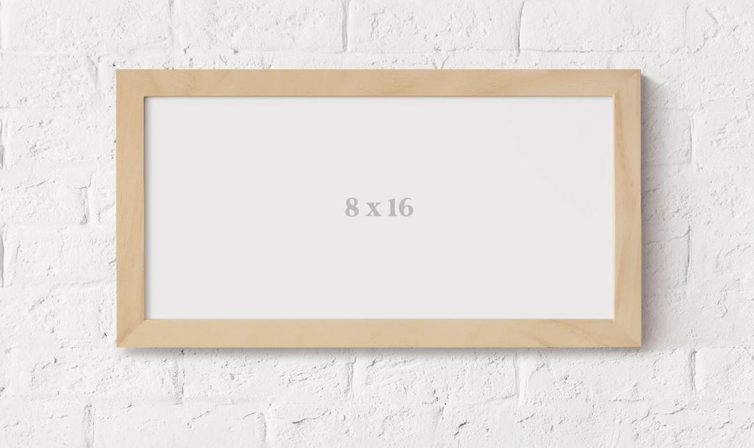 8x16 Picture Frame Natural Wood 2 Pack