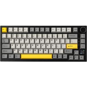 EPOMAKER Ajazz AK820 Pro 75% Wireless Mechanical Keyboard with TFT Smart Display&Knob, Gasket-Mounted Gaming Keyboard, Bluetooth/2.4GHz/USB-C Wired (Grey, Gift Switch)