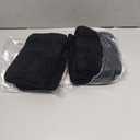 Cotton Paradise 100% Cotton Turkish Washcloth Set for Bathroom, 4 Piece Soft Absorbent Small Hand Face Towels Wash Rags, Black