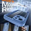 TOCOL for iPhone 13 Case, Full Camera Protection, Compatible with Magsafe, Drop Protection, Translucent Magnetic Matte Phone Case for iPhone 13 6.1 inch (Light Blue)