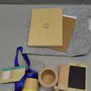 Wooden Pretend Play Home Office Set for Kids, 10Pcs Office Playset with Wooden Toy Laptop & Phone, Toddlers Beverage Cup for Preschool Kid Ages 3+ Years