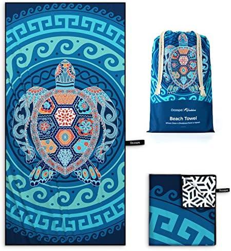 OCOOPA Microfiber Beach Towel Fast Drying, Extra Large 63" x 31" Sand Free Beach Towel Super Lightweight Towels for Swimming Pool, Camping, Picnic, Yoga Gym Sports