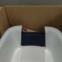 IRIS USA Cat Litter Box Large with Front Door Flap, Covered Enclosed Litter Box Enclosure with Scoop, Handle & Buckles for Portability & Privacy, Hidden Litter Pan, Navy