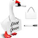 Mini Desk Goose 7 Inch Desk Goose, Desktop Goose with Acrylic Sheet & Magnetic Marker, Office Desk Decor Table Decorations Goose Decor for Goose Gifts Office Gifts (Complete Set)