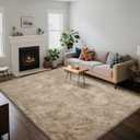 Fluffy Rug Shaggy Area Rug, Beige 5x8 Area Rugs for Bedroom, Small Bedside Rug, Soft Fluffy Shaggy Entryway Throw Rugs for Living Room Bedroom Kids Room Home Decor
