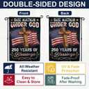 2 x 250th Anniversary America USA Garden Flag for Outside, One Nation Under God 250 Years of Blessings 1776-2026 Cross Double-Sided Waterproof Yard Flag 12x18 Inch for 4th of July Memorial Day Decor