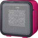 Amazon Basics Ceramic Space Heater, Mini Heater for Office Desk, Portable Tent Heater for Camping (Indoor Use), 500 W, With Tip-Over Protection, Lightweight (1.4 LBS), Pink, 5.9 x 3.2 x 6 inches