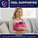 YESINDEED Post Mastectomy Pillow – Recovery Cushion with Strap, Shoulder Loops & Gel Pack – Soft Pink Support Pillow for Breast, Heart, C‑Section & Hysterectomy Recovery (Pink), One Size