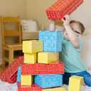Melissa & Doug Jumbo Cardboard Blocks Building Set (40 pc) - Lightweight Building Toys and Montessori Toys for Toddlers and Preschool Learning Activities