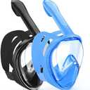 Kids Snorkel Mask Full Face, Snorkeling Gear for Kids 3-14 with Camera Mount, 180 Degree Panoramic View Snorkeling Set Anti-Fog Anti-Leak