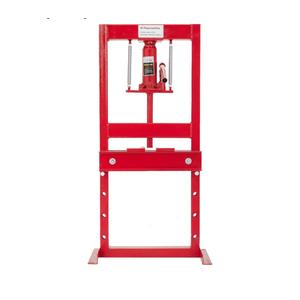 Garvee Hydraulic Press 6 T, Hydraulic Shop Press, H Frame Hydraulic Press with 2 Press Plates, Garage Floor Shop Press, Adjustable Work Table Height, Heavy Duty Press, Red