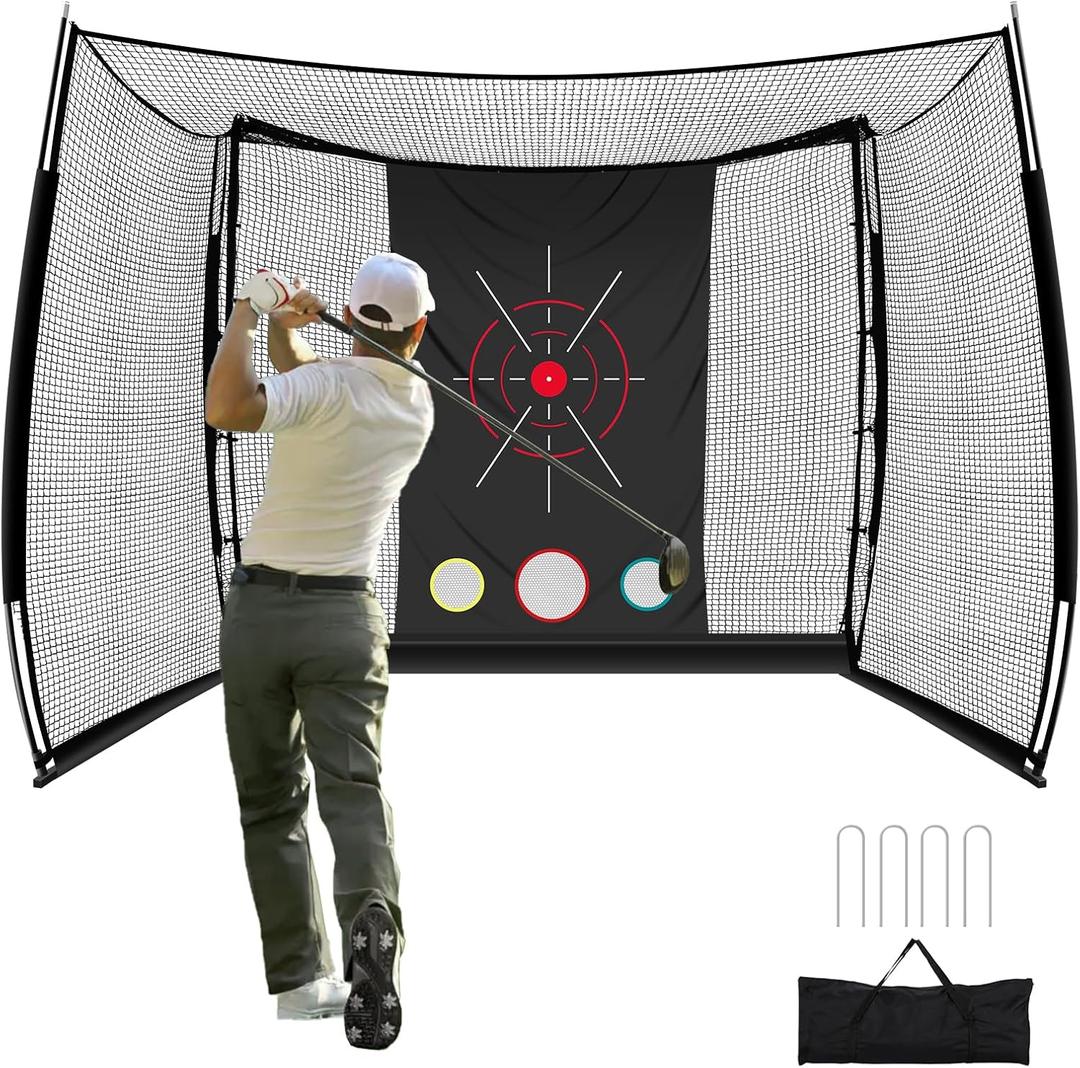 Golf Net, 11x8ft Golf Practice Hitting Net for Backyard Simulators