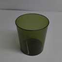 Anyoifax Small Trash Can Plastic Wastebasket 1.5 Gallon Round Garbage Container Bin for Bathroom, Bedroom, Kitchen, College Dorm, Office, Craft Room - Clear & Green