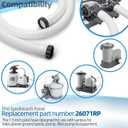 1.5" Pool Pump Hose for Intex 1500 to 2500 GPH Filter Pumps, Sand Filters & Saltwater Systems, 26071RP 1.5 Inch Above Ground Pool Hose Part # 26001-9.8Ft Long