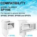 SP1106 Pool Skimmer Vacuum Plate for Hayward Swimming Pool Skimmer SP1082 1084 1085 1075 Pool Skimmer Vacuum Adapter Diameter: 7-29/32". Straight Adapter: 1 1/2