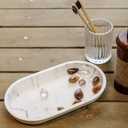 2 Piece Simple Transparent Vertical-Striped Bathroom Glass Toothbrush Cup Set