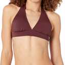 Amazon Essentials Women's Light-Support Tie Halter Bikini Swimsuit Top (Available in Plus Size) (Deep Brown)