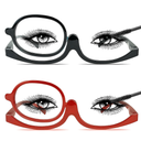 2 Pack Makeup Reading Glasses for Women Magnifying Flip Down Cosmetic Readers with Spring Hinge +2,75