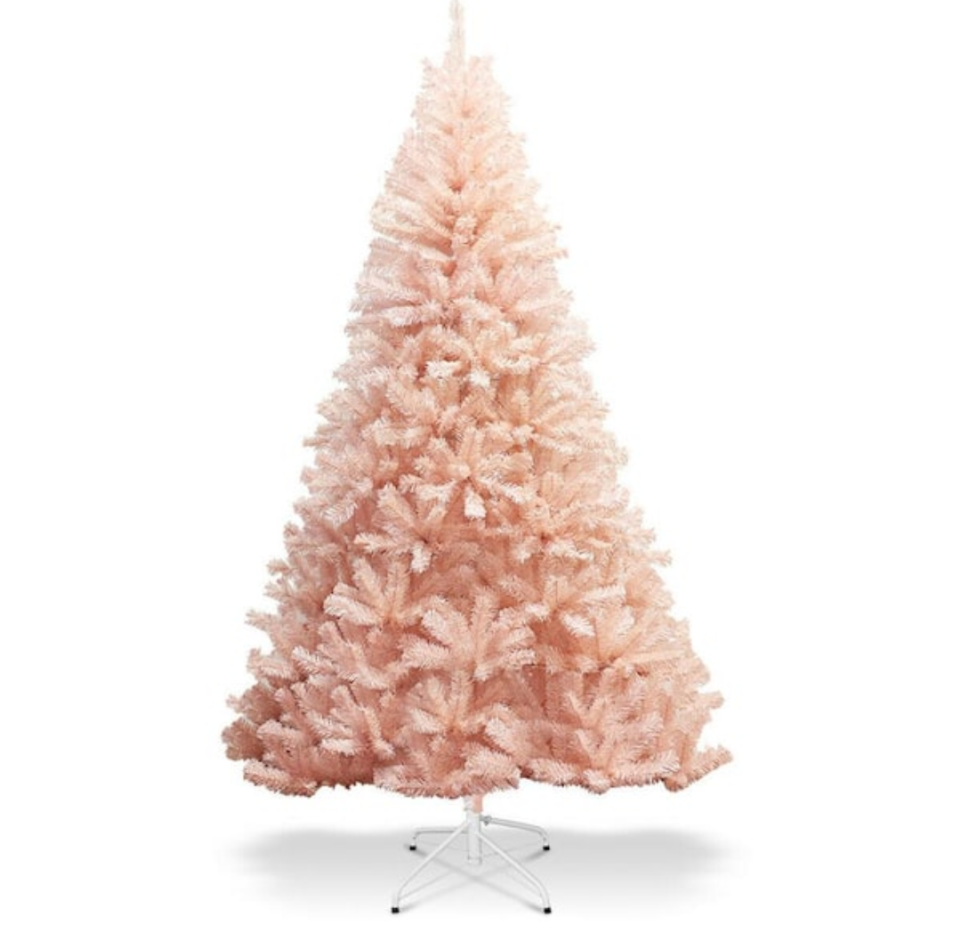 6 ft. Artificial Unlit Christmas Tree Hinged Full Fir Tree with Metal Stand Holiday Season