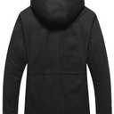 Pursky Men's Winter Coats Thicken Fleece Lined Cotton Coat Men Warm Cargo Jacket Men's Windproof Insulated Parka with Hood Dark Gray 4XL
