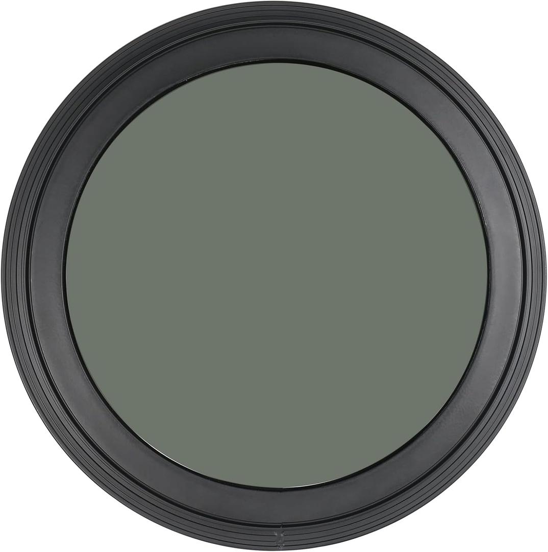 Round Fixed RV Window, 13" Tinted Window Replacement for RV Camper Caravan Motorhome with Trim Ring, Suitable for 1-1/2" and Slightly Thicker Up to 1/16" Walls, DOT Approved