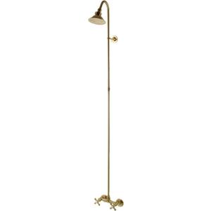 Kingston Brass CCK2137 Vintage Shower Combo, Brushed Brass (6 inch in Spout Reach) Kingston Brass CCK2137 Vintage Shower Combo, Brushed Brass (6 inch in Spout Reach)