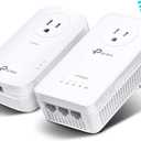 TP-Link Powerline WiFi Extender TL-WPA8631P KIT- Includes AV1300 Powerline Network Adapter and AC1200 Dual Band Extender, 2x2 MIMO, 3 Gigabit Ports, Passthrough, Plug & Play
