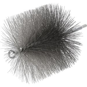 PATIKIL 5" Wire Chimney Cleaning Brush, Stainless Steel Round Chimney Sweep Brush with M6 Fitting for Fireplace Burning Stove Tent Dryer Pipes, Silver