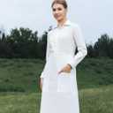 Bistro Waist Apron with Dual Pockets  Adjustable Long Chef Apron for Kitchen, Restaurant & Caf (Pecan)