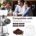 7oz Burr Coffee Grinder Glass Jar Carafe Compatible with KitchenAid Burr Grinder KPCGRND Replaces 4176728- Coffee Grinder Carafe Maker KCG0702/KCG8433/KCG0702OB/KPCG100PMO/KCG0702CU/KCG844OB