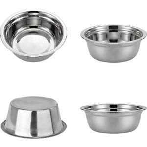 4-Pack Stainless Steel Dog Bowls 47 Oz Metal Dog Bowls for Large & Medium Dogs, 304 Stainless Steel Dog Bowl, Dishwasher Safe Basic Dog Food Bowls Stainless Steel Cat Bowls for Kennel
