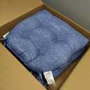 Outdoor Indoor Chair Cushions 20"x20" - Patio Furniture Cushion Set of 2 Comfortable Non-Slip Seat Pads Cover for Wicker Adirondack Deck Rocking Metal Chairs Universal Fit (2, Blue)