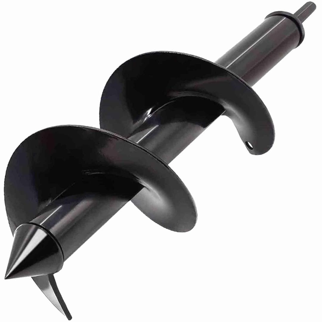 TCBWFY 4"x12"Auger Drill Bit for Planting Digging Holes,Garden Plant Flower Bulb Auger Spiral Hole Drill Rapid Bulb Planter Earth Auger Bit,Compatible to Hex Adjustable Chuck