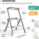 Toddler Tower, Toddler Kitchen Stool Helper with Anti-Tipping Structure and Safety Net, More Secure and Stable, Ideal for Toddlers 18 Months to 4 Years Old, Gray