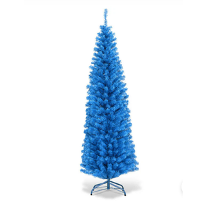 6 Feet Unlit Artificial Christmas Halloween Pencil Tree with Metal Stand