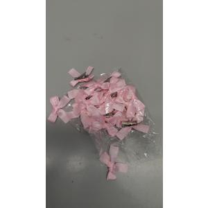 yoyokid 50 Pcs 1" Mini Satin Ribbon Bows, Tiny Crafts Bows Decoration for DIY Cheer Pins Clothespins Hair Accessories Wedding Gift Box Ornament, Pink (50pcs-pink)