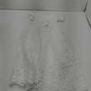 Pretty headband lace long Christening Baptism Dress for baby girl (6M, White)