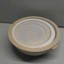 COOK WITH COLOR Mixing Bowls with Lids - 12 Piece Plastic Nesting Bowls Set includes 6 Prep Bowls and 6 Lids, Diamond Design - Microwave Safe, Brown